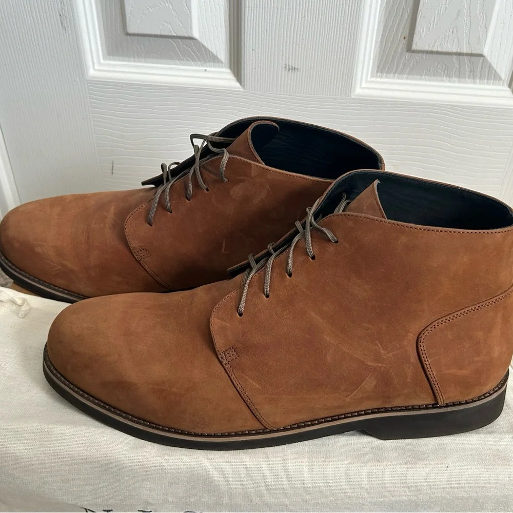 Nisolo Brown Chukka Boots Suede Leather Lace-Up - Picture 7 of 7